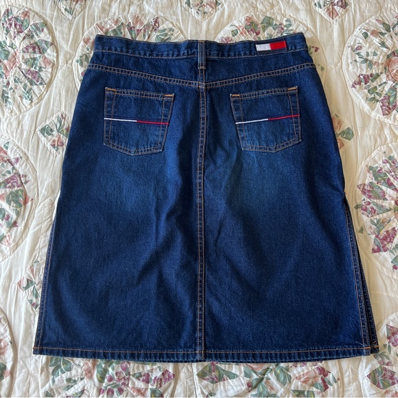 VTG Y2K Tommy Hilfiger Denim Midi Skirt, 11 - Picture 2 of 9